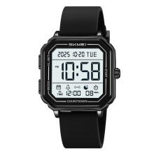 Montre numérique pour homme avec rétroéclairage EL, étanche, idéale pour le travail, le sport et les activités militaires.