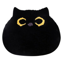 Tapis de douche en coton tricoté Black Cat, 60 x 60 cm