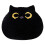 Tapete de banho de algodão tricotado com estampa de gato preto, 60 x 60 cm (23,6 x 23,6 polegadas) 1
