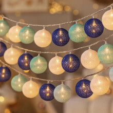 Multicolor Shatterproof Pearlescent PVC Christmas String Lights, Indoor Round Short String – Compatible with Indoor Use