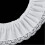 Tecido de renda de algodão com babados, branco, 10 cm de largura 1
