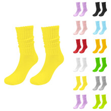 Calcetines retro de punto suelto hasta la pantorrilla con hilo texturizado y cálidos