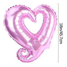 18 tums rosa hjärtformad aluminiumfolieballong, bröllopsdekoration bröllop alla hjärtans dag aluminiumfolie hjärtballong