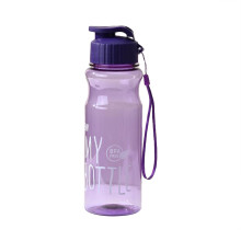 BPA-Free Leak-Proof Sports Water Bottle, Large Mouth Portable Plastic Bottle with Lanyard, Transparent Colorful Design for Gym, Travel, School &