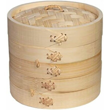 Bamboo Steamer Basket 2-Tier 6 Inch
