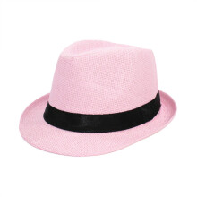 Sommer Casual Åndbar Strå Solhat Til Kvinder Mænd Letvægts Kort Skygge Fedora Strand Udendørs Rejser