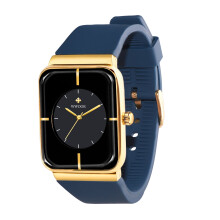 Montre carrée pour homme en silicone avec date, étanche, analogique, à quartz, style business décontracté.