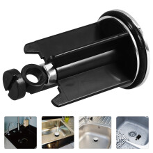 Tappo di scarico in ABS nero per lavello, ideale per cucina e bagno, con chiusura ermetica, confezione da 1, facile da usare.