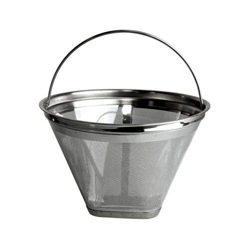 Safe304Stainless Steels Καθαρό Φίλτρο Καφέ, Επαναχρησιμοποιήσιμο Στραγγιστήρι σε Σχήμα