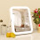8x10" Lighted Vanity Mirror, 3-Color Dimmable LED, Touch Control, Portable w/ U-Bracket – White 1