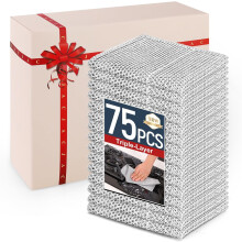 Chiffons à vaisselle en fil métallique anti-rayures à 3 couches (75 unités) – Compatibles avec les casseroles, les éviers et les ustensiles de