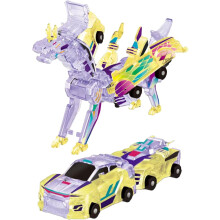 Kollisionsverwandlungsauto mit Dinosaurierfunktion – lustiges Spielzeugauto für Jungen und Mädchen (Lila)