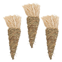 3 Pcs Natural Water Grass Chew Toys for Small Pets and Bunnies -,, and Fun Pet Accessories