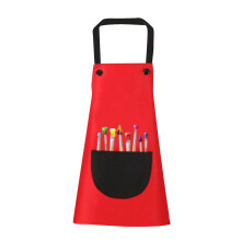 Kids aprons waterproof adjustable with pockets