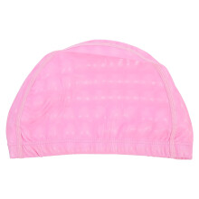 Pink Waterproof Swim Cap Adult PU Elastic Fit