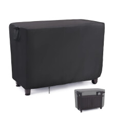 Waterdichte rechthoekige hoes voor pizzaoven/grilltafel, geschikt voor roestvrijstalen terrastafels van 84x61x81 cm (zwart)
