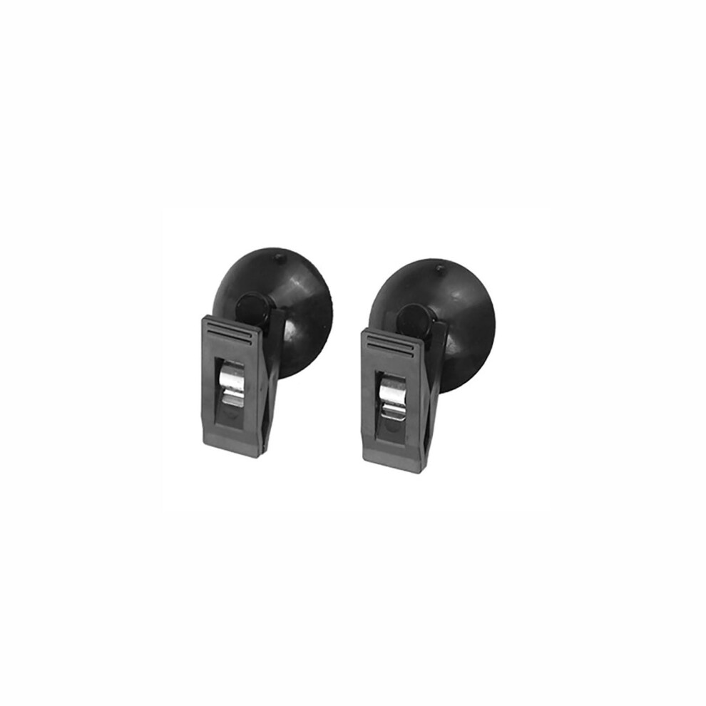 Suction Cup Clip Set Of 2 Car Suction Cups Sunshade Curtains Card Holder Securing Clip Home Textile Storage Black 9353595549012