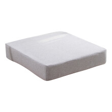 Tykkere bomulls- og linstolpute, sklisikker sittepute for lenestoler, lenestoler 2" tykk firkantet grå 16" x 16" gaver til kvinner