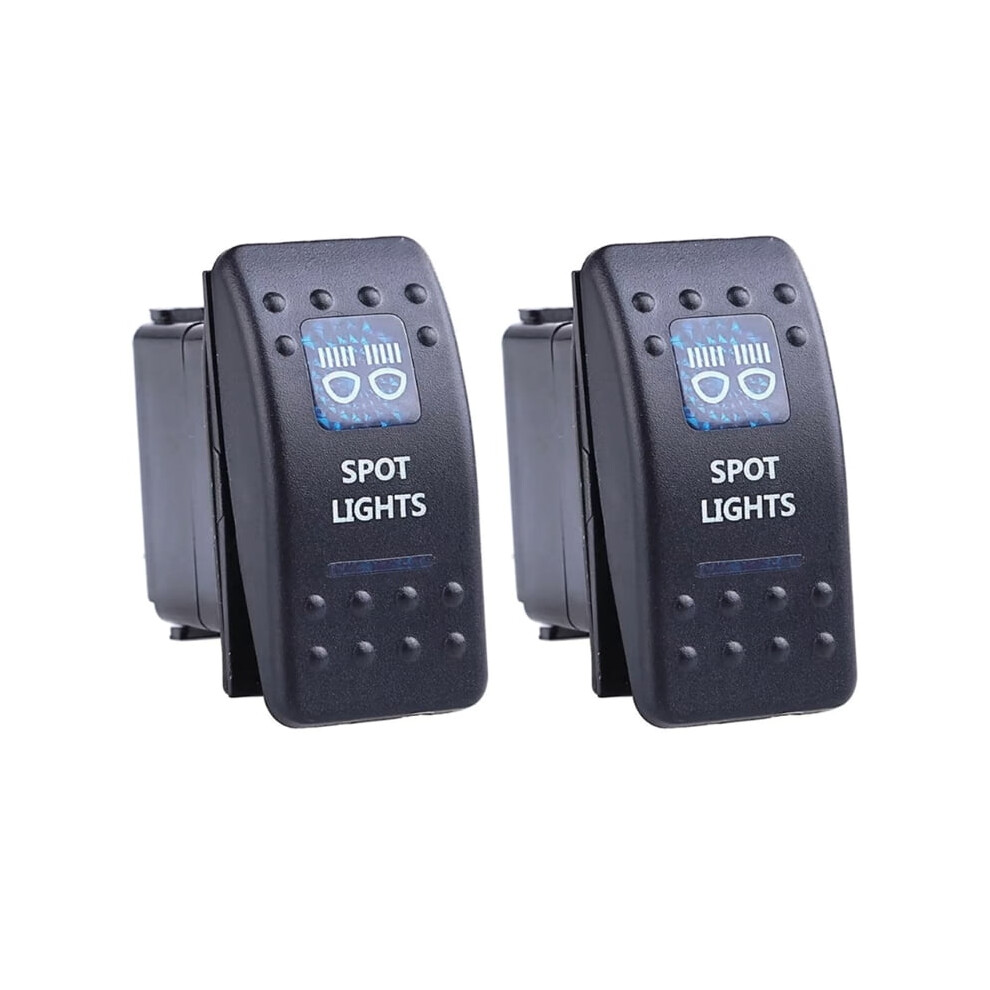 2Pcs Waterproof Marine Boat Rocker Switch 5 Pins 2 Position Rocker Toggle Switch Led Light Rocker Switch For Car Boat 9496895148377