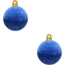 24" Velvet Inflatable Christmas Balls (2 pcs), Reusable Yard/Tree/Indoor Decor, Blue, 15.7" also available – compatible with standard inflators
