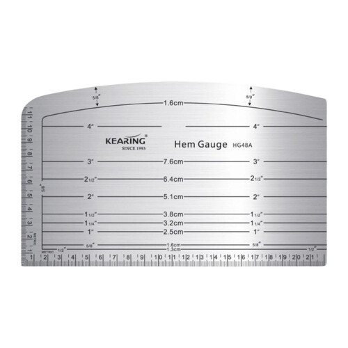 Πρότυπο χειροτεχνίας Hem Gauge, χάρακας ζεστού σιδερώματος, χάρακας ποδιού για
