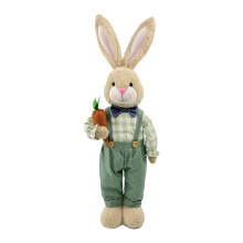 Simpatico coniglietto pasquale in peluche, burattino a mano, adorabile giocattolo a forma di coniglio per bambini, ideale per il gioco di