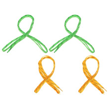 Wax Hockey Laces Cotton Freeze Resistant Assorted Color for Decoration
