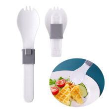 5-Pack Folding Spoons, Portable Stainless Steel Design for Camping Travel Picnic Hiking, Compact And Easy to Store, Outdoor Tableware Set