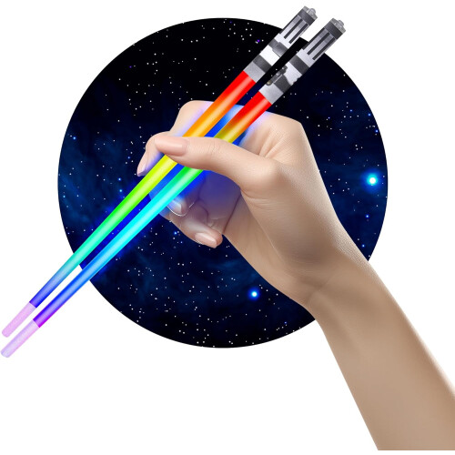 Baguettes lumineuses LED réutilisables pour sushis (1 paire)