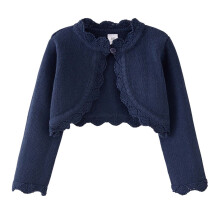 Cardigã de malha casual para meninas AWZXDE, aberto na frente, macio e confortável para uso diário, azul, tamanho 18-24 meses.