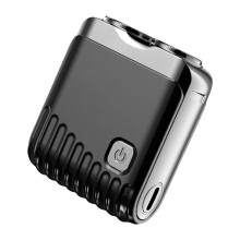Mini Portable Electric Shaver for Men, Waterproof, Fast Charging, Long Battery, Double-Ring Magnetic Cutter, Travel-Friendly Suitcase Design