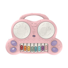 Brinquedo de instrumentos musicais para crianças de 1 a 6 anos, piano e bateria de brinquedo educativo e interativo para bebês, presente de