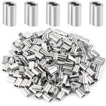 200pcs Durable Aluminium Crimp Sleeve for 1.5 Wire Rope & Cable Reliable Connection Durable for Construction Workers