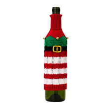 Weihnachtsflaschen-Pullover – Lustiger Weihnachtsmann, wiederverwendbare rote und champagnerfarbene Hülle als Geschenk für Weihnachts- und