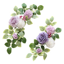 Lot de 2 guirlandes de fleurs artificielles pour arche de mariage, décoration de table et panneaux – Compatibles avec les arches de mariage