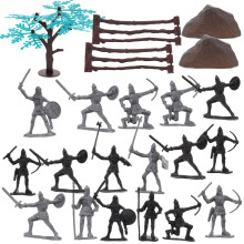 1 sett med realistiske actionridderfigurer i plast i assorterte farger, bursdagsgave til militærmodellelskere