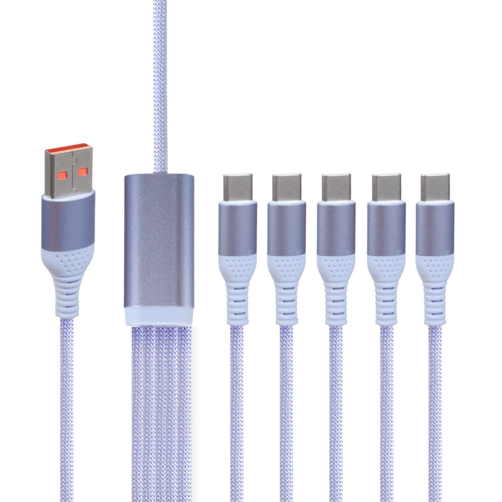 Multi Charging Cable Usb C Splitter 5 In 1 Multi Cable Type C Multiple Usb Cordbraided Usb To Usb C 9551475077413