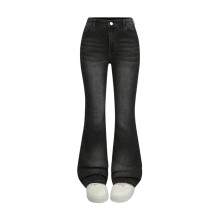 Girls Stretch Flare Jeans Soft Denim Elastic Waist