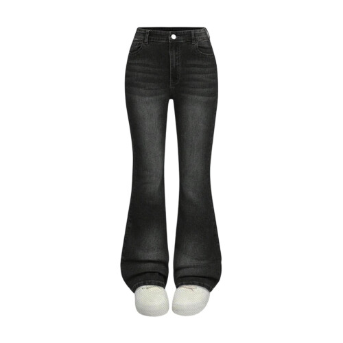 Mädchen Stretch-Schlagjeans aus weichem Denim mit elastischem Bund
