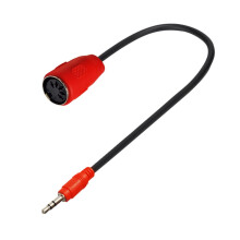 Adaptérový kábel 5-pinový DIN (samica) na 3,5 mm (samec) pre použitie s hudobnými nástrojmi a zvukovými kartami, 50 cm