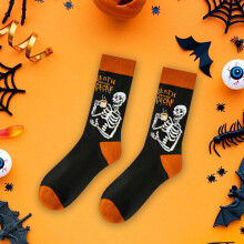 Funny Cartoon Skateboard Print Unisex Knee High Socks Casual Stockings For Men And Women Comfortable Breathable Daily Wear