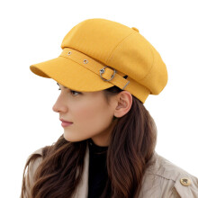 Dameberet Newsboy-hat – Klassisk strik, fuzzy uld, fransk bohemestil, kompatibel med 1920'ernes bray-look