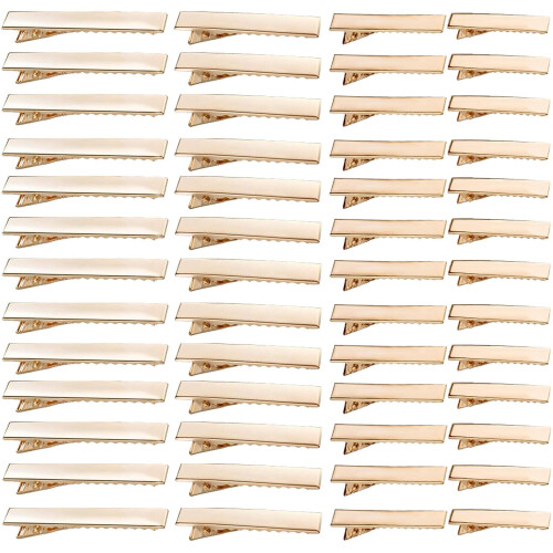 120 stuks gouden eendenbek haarclips – 4 maten