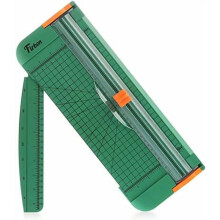 Green A4 Paper Cutter 12 Inch Titanium Straight Paper Trimmer with Side Ruler for Scrapbooking Craft, Paper, Coupon, Label, Cardstock