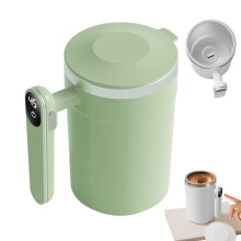 Mug à café Pekkaxy en acier inoxydable avec agitateur automatique 400 ml, idéal pour le café, le lait et le chocolat chaud - Sans BPA - Mug de