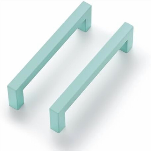 Kitchen Cabinet Handles Square Green 5 Inch 1 Pack
