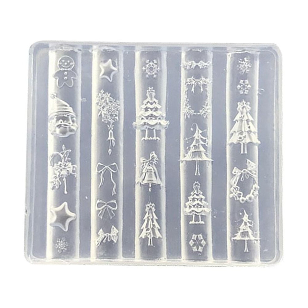 Christmas nail art silicone molds - DIY Nail Art Decorations Silicone Mold/