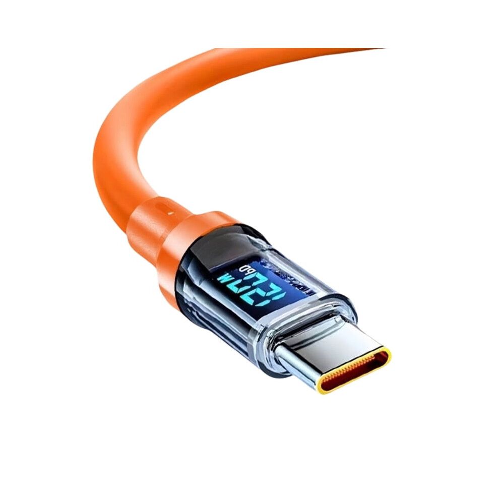 120W Super Fast Charging Type C Cable Dynamic Digital Display Real Time Voltage Monitoring Extended Length 9496895149756