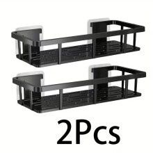 No-Drill Wall Shelf, Heavy-Duty Waterproof Shower Organizer. Easy Adhesive Install, Space-Saving Bathroom Storage.