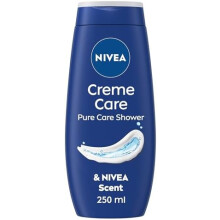 NIVEA Crème Care Shower Cream (250 ml) Caring Shower Body Cream Enriched with Almond Oil, Moisturising Shower Gel Body Wash with Vitamin C, E